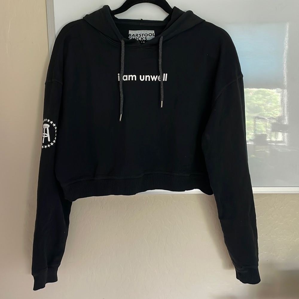 Barstool black cropped sweatshirt